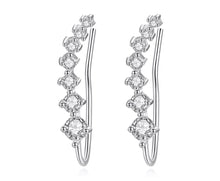 Load image into Gallery viewer, 7 Star Stud Earrings Seven Diamond Crawler Earrings