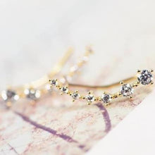 Load image into Gallery viewer, 7 Star Stud Earrings Seven Diamond Crawler Earrings