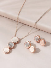 Load image into Gallery viewer, Rose Gold Rhinestone Moonstone Jewelry Set
