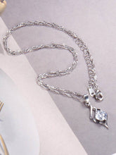 Load image into Gallery viewer, Elegant Solitaire Pendant White Zircon Necklace
