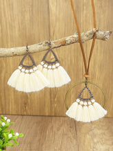 Load image into Gallery viewer, 3 pcs Bohemian Tassel Jewelry Set White Copper
