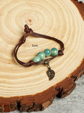 Load image into Gallery viewer, Leaf Charm  Bead Bracelet Small Wrist
