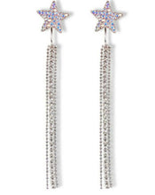 Load image into Gallery viewer, Fashion Five pointed Star Crystal Tassel Long Rhinestone Earrings
