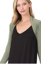 Load image into Gallery viewer, Zenana Luxe Rayon Long Sleeve Bolero With Side Shirring
