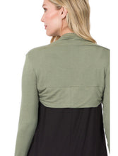 Load image into Gallery viewer, Zenana Luxe Rayon Long Sleeve Bolero With Side Shirring
