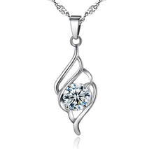 Load image into Gallery viewer, Elegant Solitaire Pendant White Zircon Necklace
