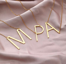 Load image into Gallery viewer, Personalized Capital Letter Pendants Necklaces Gold
