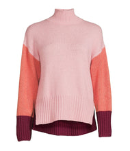 Load image into Gallery viewer, Women&#39;s Color Blocked Mock Neck Sweater
