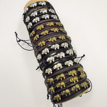 Load image into Gallery viewer, Genuine Leather Urban Bracelet Elephant
