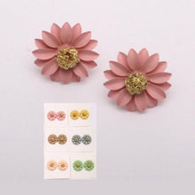 Load image into Gallery viewer, Cute Metal  Daisy Flower Stud Earrings Pastel Colors
