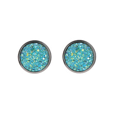 Load image into Gallery viewer, Chic Women Round Ear Stud Stainless Steel Glitter Rhinestone Earring  Ass. Colors
