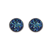 Load image into Gallery viewer, Chic Women Round Ear Stud Stainless Steel Glitter Rhinestone Earring  Ass. Colors
