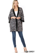 Load image into Gallery viewer, Leopard Print Open Front Kimono Cardigan
