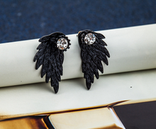 Load image into Gallery viewer, Fashion Angel Feather Wing Earring  Black
